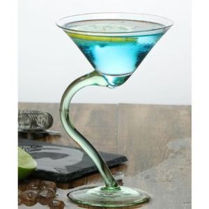 Creatieve Gebogen benen wijn glas cup loodvrij glas cocktail glas lente Hoge Voet Cup Transparant glas cups