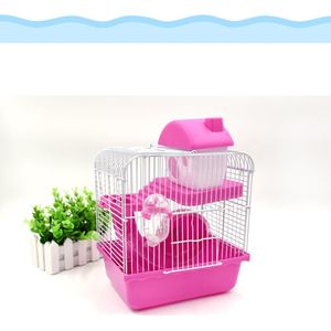 Dubbele Laag Huisdier Kooi Kasteel Speelgoed voor Pet Hamster Levert 23*17*30 cm