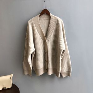 Vrouwen Herfst Lente V-hals Gebreide Gestreepte Vrouwen Trui Jas Vesten Lange Mouwen Vrouwen Poncho Truien Trek Femme