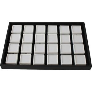 3Cm/4Cm/5Cm Diamanten Sieraden Doos Stone Gem Sieraden Verpakking Winkel Tonen Edelsteen Display organizer Case Met Lade