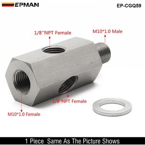 Epman 1/8 &#39;&#39;Npt &amp; 1/8&quot; Bspt &amp; M10 Olie Druk Sensor Tee Adapter Turbo Supply Feed Lijn Gauge turbo Oil Feed Adapter Fitting
