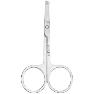 Neus Haar Schaar Wenkbrauw Wimpers Trimmer Rvs Mini Ronde Hoofd Schaar Handleiding Neus Tondeuse Removal Tool