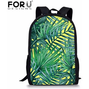 Forudesigns Mode School Rugzak Vrouwen Kinderen Schooltas Back Pack 3D Tropische Plant Prints Reistassen Voor Tiener Meisjes