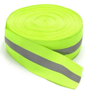 5M 50mm Leven Riem Lichtgevende Lint Oxford reflecterende stof naaien tape, genaaid reflecterende tape voor kleding tassen hoge zichtbaarheid