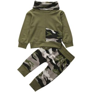 Pasgeboren Baby Jongen Herfst Kleding Sets Lange Mouw Camouflage Hoodie Tops Lange Broek Outfits 2 Stuks Set 0-24M