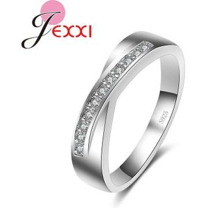 Klassieke Vintage Cz Engagement Rings Voor Vrouwen Band Sieraden 925 Sterling Silver Wedding Ring Bijoux Femme