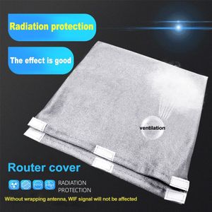 Pouch Draadloze Router Cover Zilveren Vezel Universele Veilig Thuis Wasbaar Rf Blokkeren Emf Afscherming Stralingsbescherming Wifi