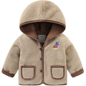 Jongens Lam Kasjmier Plus Fluwelen Katoenen Jas Winter Winter Kinderkleding Kinderen Baby Dikke Warme Winter