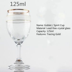 2 Stks/set Klassieke 65Ml 125Ml Borrelglas Loodvrij Kristal Wodka Beker Rode Wijn Glas Beker Proeverij bril Sommelier Drinkware