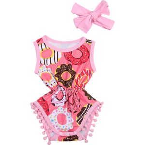 Bloemen Baby Baby Meisje Mouwloze Jumpsuit Bodysuit Baby Zomer Bloem Kleding Outfits Sunsuit