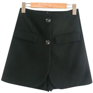 Traf Vrouwen Chic Mode Dubbele Knop Shorts Rokken Vintage Hoge Taille Kantoor Slijtage Vrouwelijke Skort Mujer