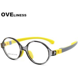Optische Kinderen Brilmontuur Jongen Meisje TR90 Siliconen Flexibele Beschermende Bijziendheid Recept Kids Bril Brillen Eyewear