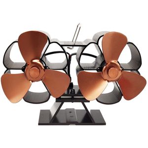 Dubbele Kachel Ventilator Voor Haard Hout Log Brander Twin Warmte Aangedreven Eco Fan Haard Fan Thermische Power Fan