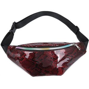 Snake Patroon Vrouwen Heuptas Riem Zakken Vrouwelijke Fanny Pack Bright Lederen Crossbody Borst Bag Banaan Hip portemonnee