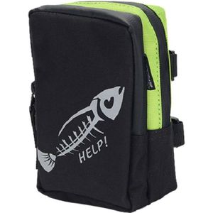 Canvas Tas voor Vissen Outdoor Kleine Tas Vissen Reel Tas Vislijn/Wiel Heuptas Vissen Apparatuur 2 Sluitingen