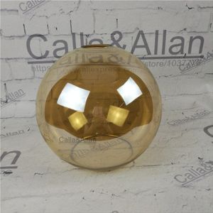 Amber/clear glazen bal shade D200mm DIY verlichting lampenkap kegel glas hanglamp schaduw uw eigen licht glas schaduw