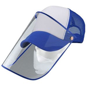Anti-Spitting Beschermende Baseball Cap Met Stofdicht Transparant Cover Outdoor Gezicht Cover Caps Xin