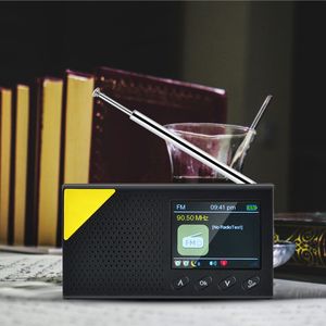 2.4-Inch Lcd Tijd Klok Draagbare Bluetooth Digitale Radio Dab/Dab + En Fm Ontvanger Oplaadbare Lichtgewicht Thuis desktop Radio