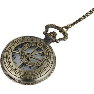 8004 Grote Retro Hollow Gratis Element Zakhorloge Romeinse Koreaanse Versie Van De Ketting Trui Ketting Horloge Met 8004