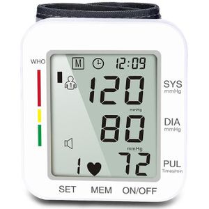 Gezondheidszorg Automatische Pols Bloeddrukmeter + Case Digitale Lcd Polsboei Bloeddrukmeter Esfingomanometro Tonometer