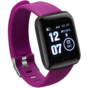 Smart Armband Bluetooth Sport Waterdicht 116Plus Smart Polsbandjes Hartslagmeter Fitness Tracker Bloed Smart Horloge