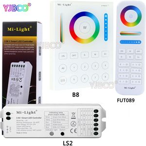 Miboxer 2.4G Draadloze 8 Zone FUT089 Afstandsbediening; B8 Wandmontage Touch Panel;LS2 5IN 1Smart Led Controller Voor Rgb + Cct Led Strip