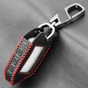 2-Weg Lcd Sleutelhanger Afstandsbediening 100% Leather Case Cover Voor Auto Alarm Systeem Sher-Khan Mobicar Een Mobicar B Sleutel Te Beschermen Shell