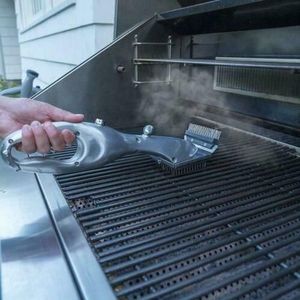 Rvs Barbecue Bbq Reinigingsborstel Outdoor Grill Cleaner Met Stoom Power Bbq Accessoires Koken Gereedschap