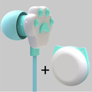 3.5Mm Wired Oortelefoon Voor Meisjes Leuke Kat Poot In-Ear Hoofdtelefoon Met Microfoon Gaming Stereo Muziek Oordopjes Headset voor Samsung Xiaomi