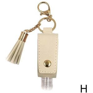 30Ml Hand Sanitizer Fles Mini Ontsmettingsmiddel Handen Draagbare Hydroalcoholic Gel Fles Handdesinfecterend Leather Case Sleutelhanger