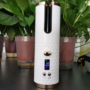 Draagbare Krultang Oplaadbare Automatische Usb Keramische Draadloze Professionele Verwarming Stok Lcd Display Spin Haar Tool