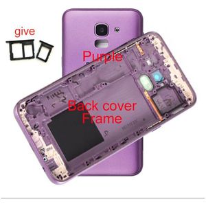 Voor Samsung Galaxy J6 J600 J600F Behuizing Midden Frame Batterij Back Cover Met Power Volume Knoppen Lcd Front Frame