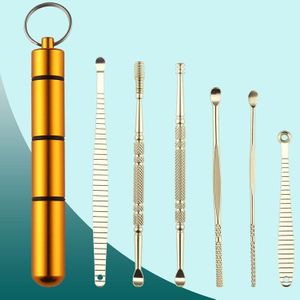 6-10 Stks/set Van Rvs Non-Slip Handvat Oor Schoonmaken Kit Oorsmeer Removal Tool Oren Gezondheid Gezondheid zorg Limpiador De Oidos