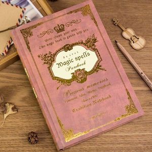 Zeer Dikke Grote A5 Vintage Notebook Magische Spreuken Europese Traditionele Klassieke Dagboek Planner Hardcover