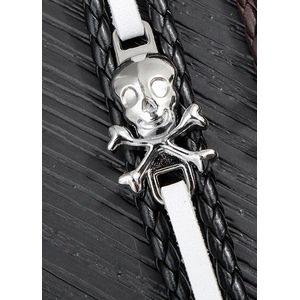 Thomas Lederen Armband Met Skelet Cross, Fit 18-21Cm Pols, rebel Hart Style Sieraden Cadeau Voor Mannen Ts B136