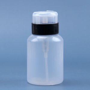 200Ml Plastic Hervulbare Fles Nagellak Remover Alcohol Make-Up Remover Druk Pompen Split Fles Nail Art Uv Gel Cleaner
