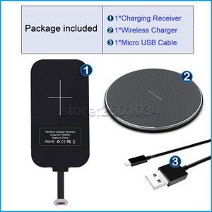 Qi Draadloos Opladen Voor Samsung Galaxy On6 M10 A6 A7 A6 + A10 A10S A01 A11 Draadloze Oplader + micro Usb Ontvanger