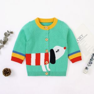 Kids Jongens Breien Truien Fall Jas Ronde Hals Lange Mouw Kleding Baby Baby Leuke Cartoon Hond Egel Print Winter Truien