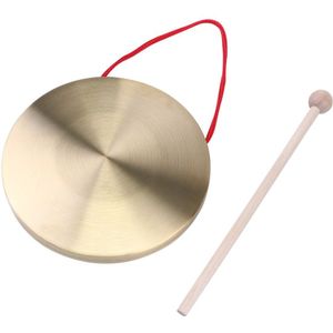 1 Set Folk Muziekinstrument Koperen Cimbaal Koper Gong Opera Gong Hand Gong Slaginstrument Chinese Gong Voor Party