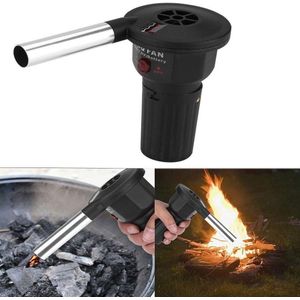 Barbecue Picknick Draagbare Outdoor Air Blower Roestvrij Staal Koken Fan Veilig Thuis Haard Barbecue Blower Set Up Fire Sneller