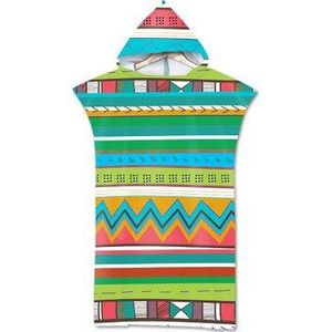 Geometrische Microfiber Wetsuit Veranderende Gewaad Handdoek Poncho Sneldrogend Hooded Handdoeken Voor Zwemmen Beach Surf Zwembad Beachwear Mantel