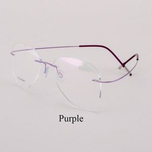 Bclear Titanium Randloze Brillen Optische Glazen Frame Mannen En Vrouwen Eyewear Lichtgewicht Flexibele Spektakel