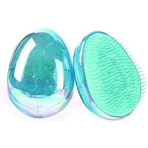 1Pc 5 Kleur Tangle Hair Brush Ei Ronde Vorm Zachte Haarborstel Detangling Hair Brush Hair Styling Kappers Kam Styling gereedschap