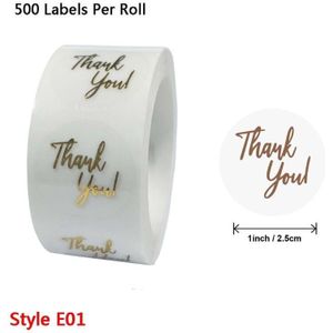 500 Stuks Dank U Voor Uw Bestelling Stickers Goud Folie Seal Labels Voor Kleine Winkel Geschenkverpakkingen Stickers Verjaardagsfeestje sticker