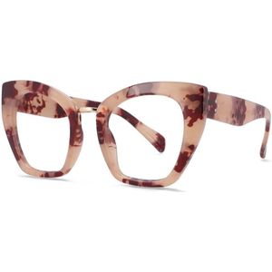 54045 Oversized Cat Eye Anti Blauw Licht Brilmonturen Luipaard Vrouwen Mode Computer Brillen