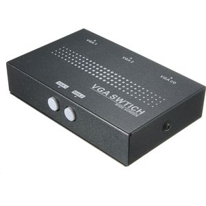 Originele Universele 2 Port Hub USB 2.0 KVM SVGA VGA Switch Box Monitor Adapter Verbindt Printer Intelli Toetsenbord Muis Delen HC