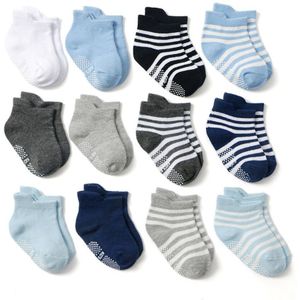 12 Pairs Baby Sokken Anti Slip Katoen Peuter Enkel Winter Warm Kids Sokken Voor Kinderen Jongens Meisjes