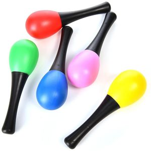 Plastic Zand Hamer Maraca Rattle Shaker Kids Muziekinstrumenten Baby Geluid Muziek Speelgoed 1 stks-Willekeurige Kleur