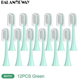 BH701 12-20st Zachte Borstelharen Vervanging Elektrische Sonische Opzetborstels Gezondheid Volwassen Kinderen Gevoelige Tandvleesverzorging Ultrasone Reiniging Tanden Opzetborstels Tandenborstelmondstuk