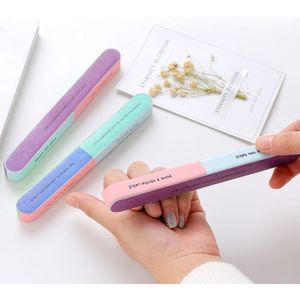 Buffer Manicure Nail Remover Creatieve Afdrukken File Schuren Zand Zeven-Zijdig Polijsten Bestand Accessoires Tool Buffer